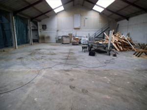 Completed dairy floor restoration into cold storage Completed dairy floor restoration into cold storage